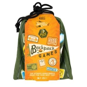 Professor Puzzle Backpack Travel  Games Set - Green